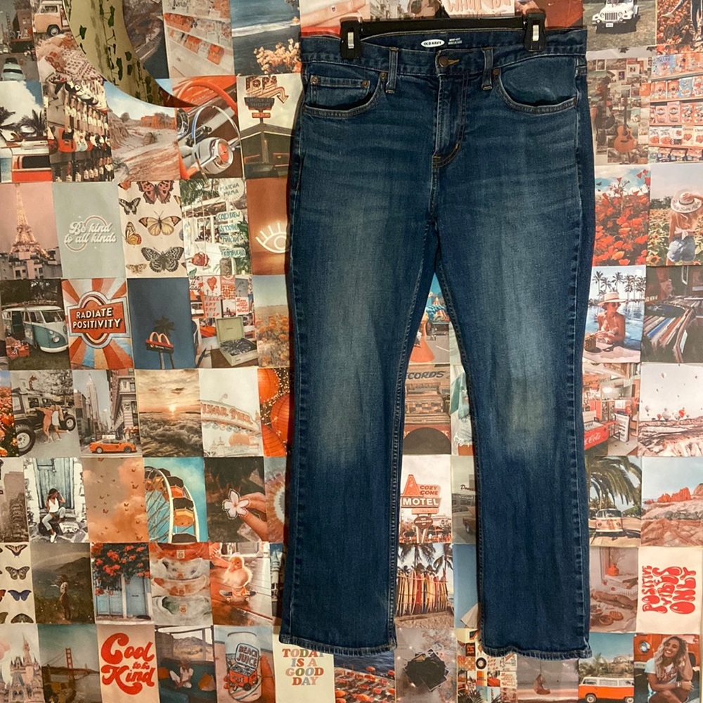 Old Navy Men’s Boot-Cut Built-In Flex Dark Wash Jeans